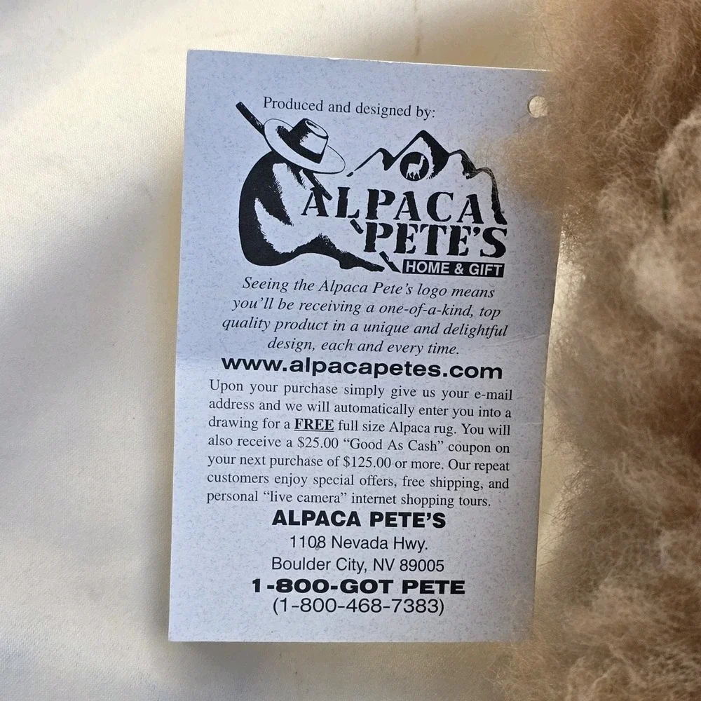 VTG Pete's‎ Alpaca Fur Large Pillow Cases Geometric Patchwork 32 X 21 New READ